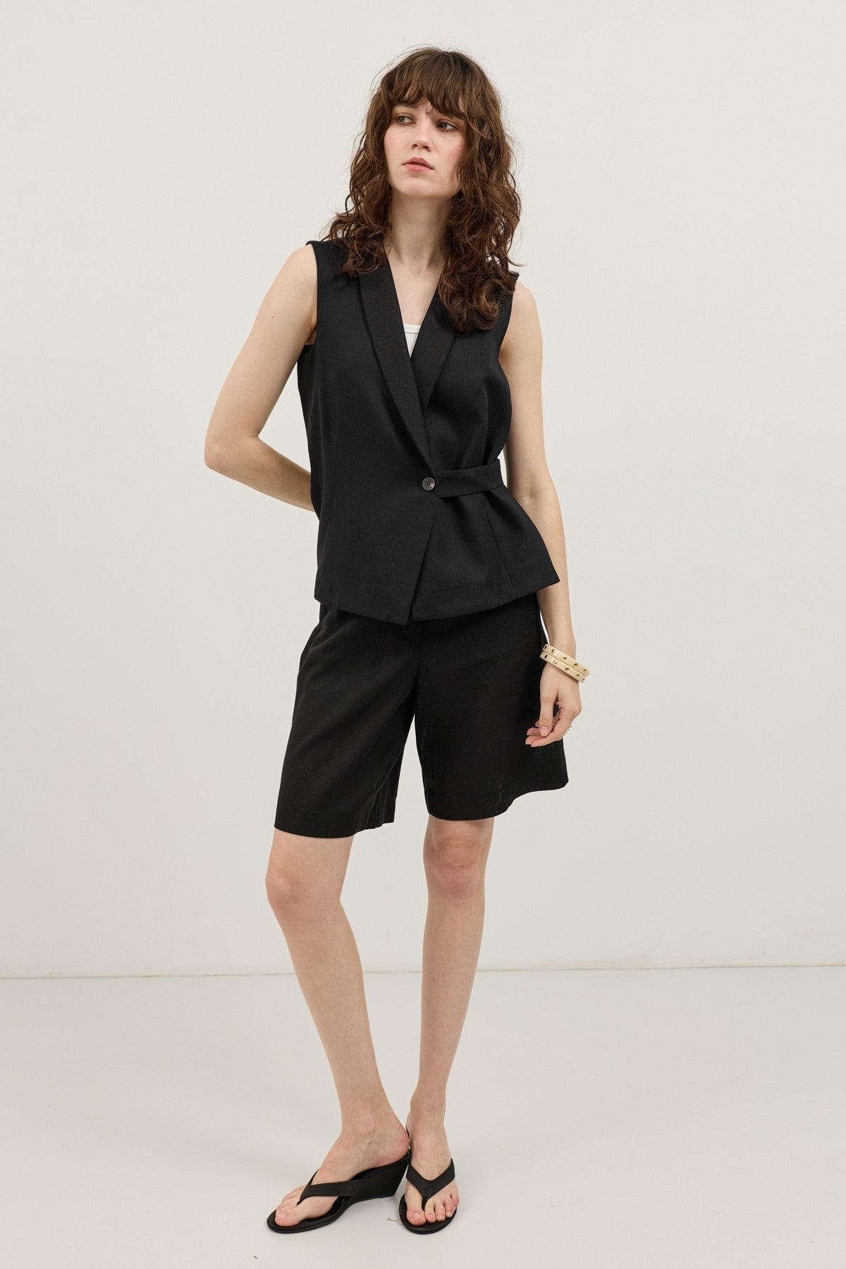 Women's Relaxed-Fit Linen-Blend Shorts