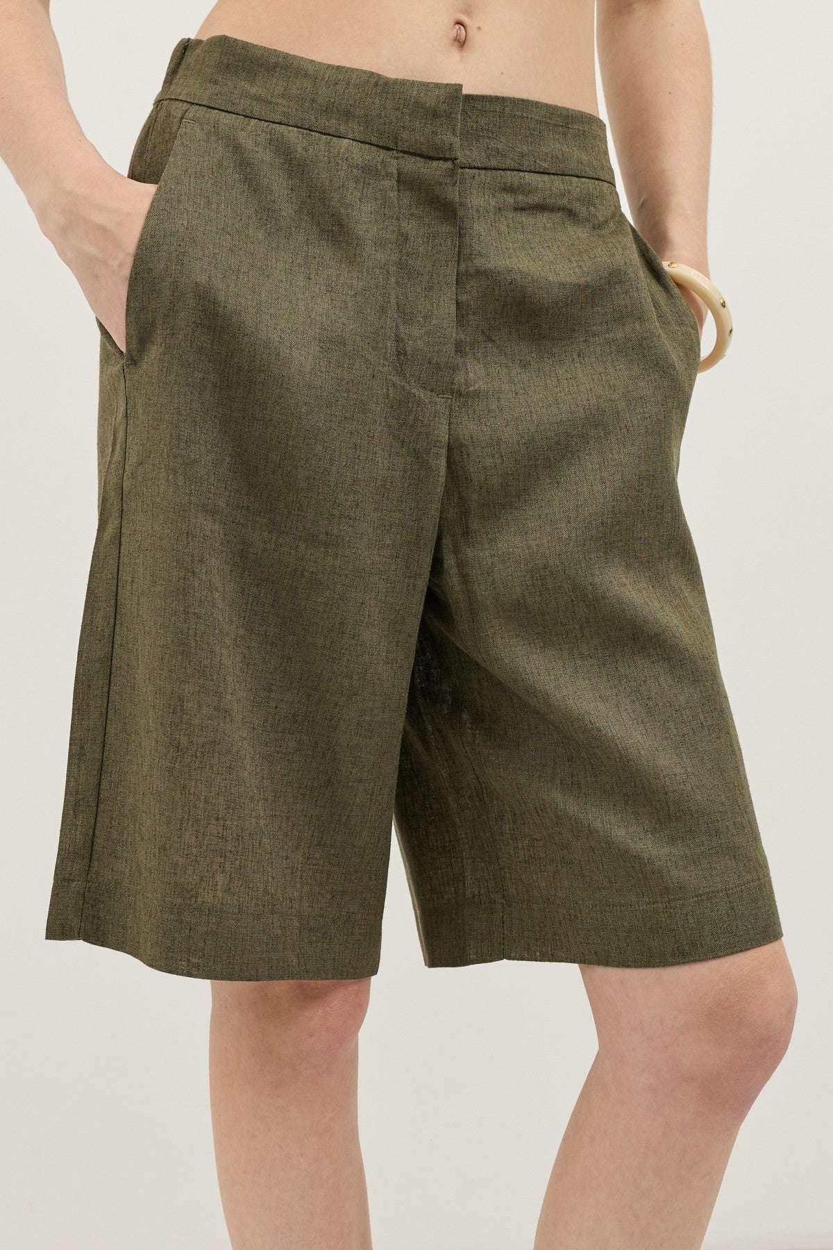 Women's Relaxed-Fit Linen-Blend Shorts