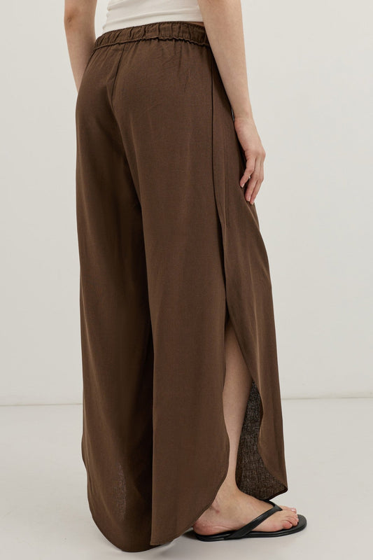 Antioch Women's Slit Pants with Linen Blend