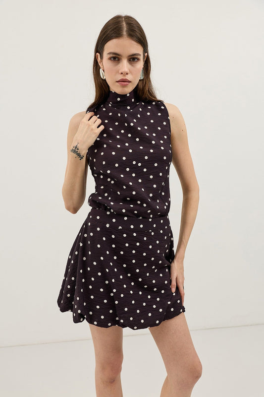 Polka-Dot Mini Skirt