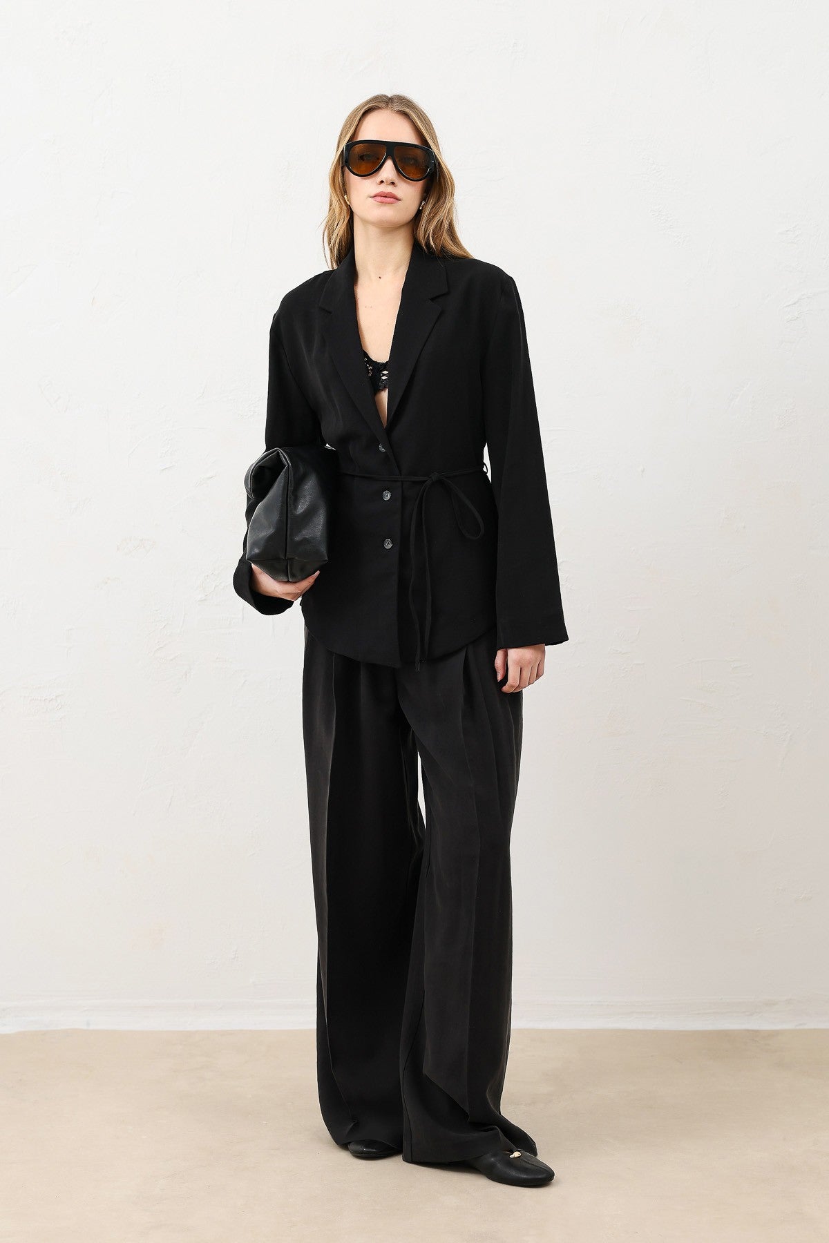 Pleated Palazzo Women's Pants