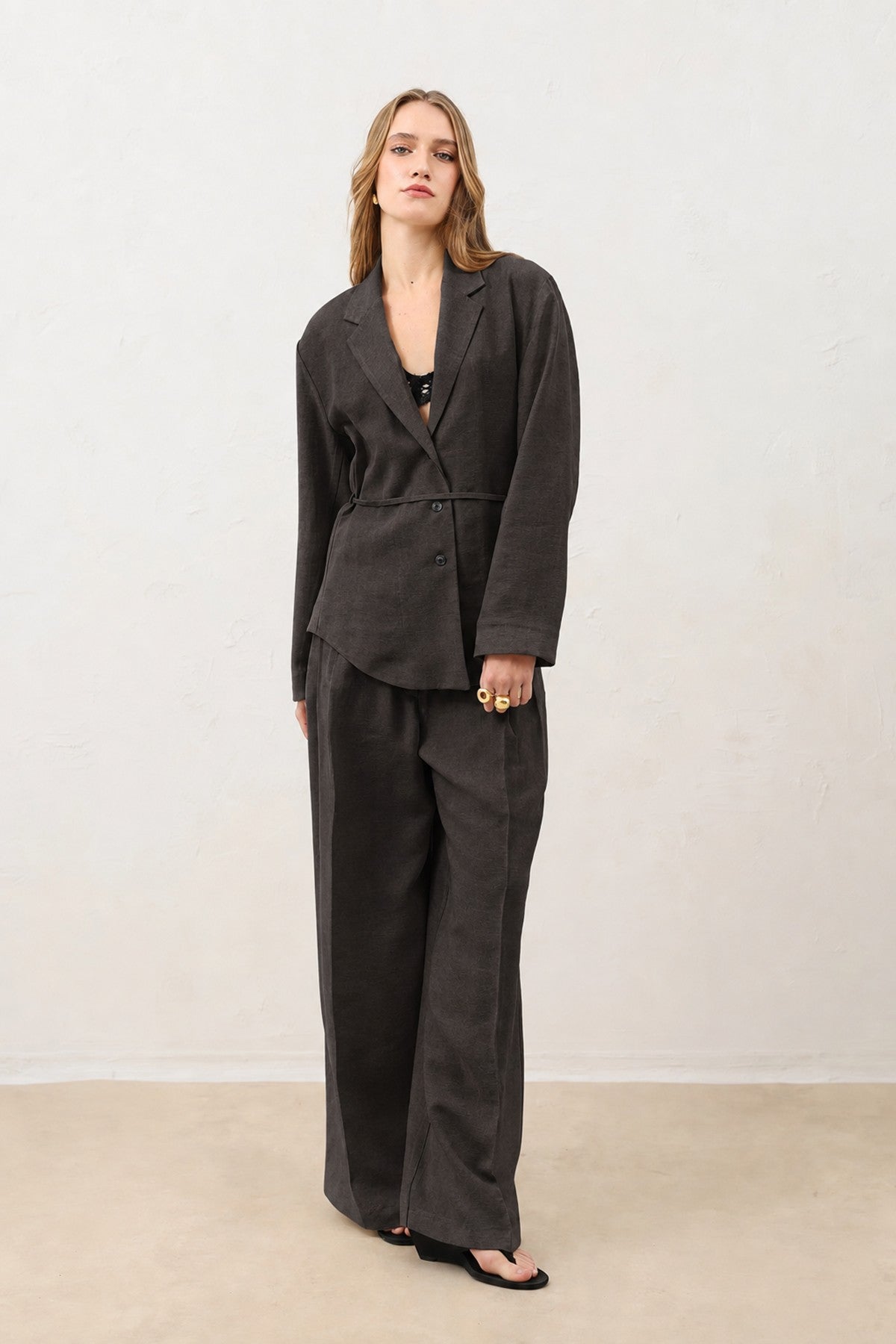 Pleated Palazzo Women's Pants