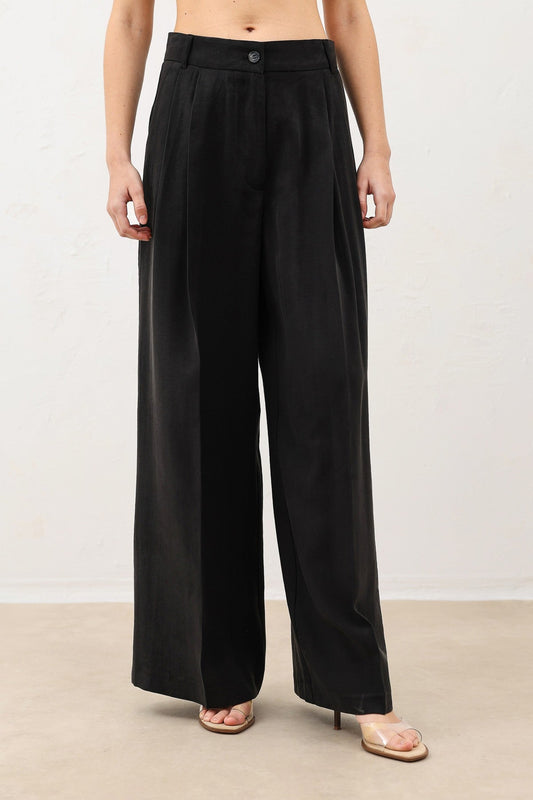 Pleated Palazzo Women's Pants