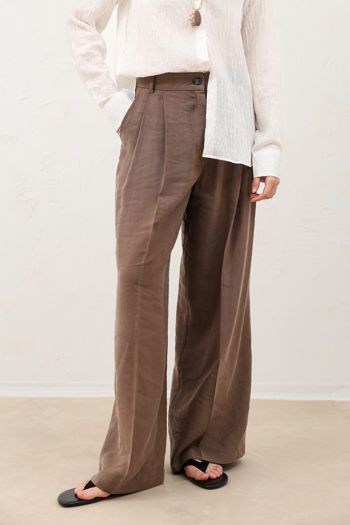 Pleated Palazzo Women's Pants