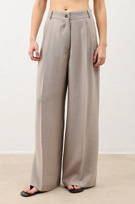 Pleated Palazzo Women's Pants
