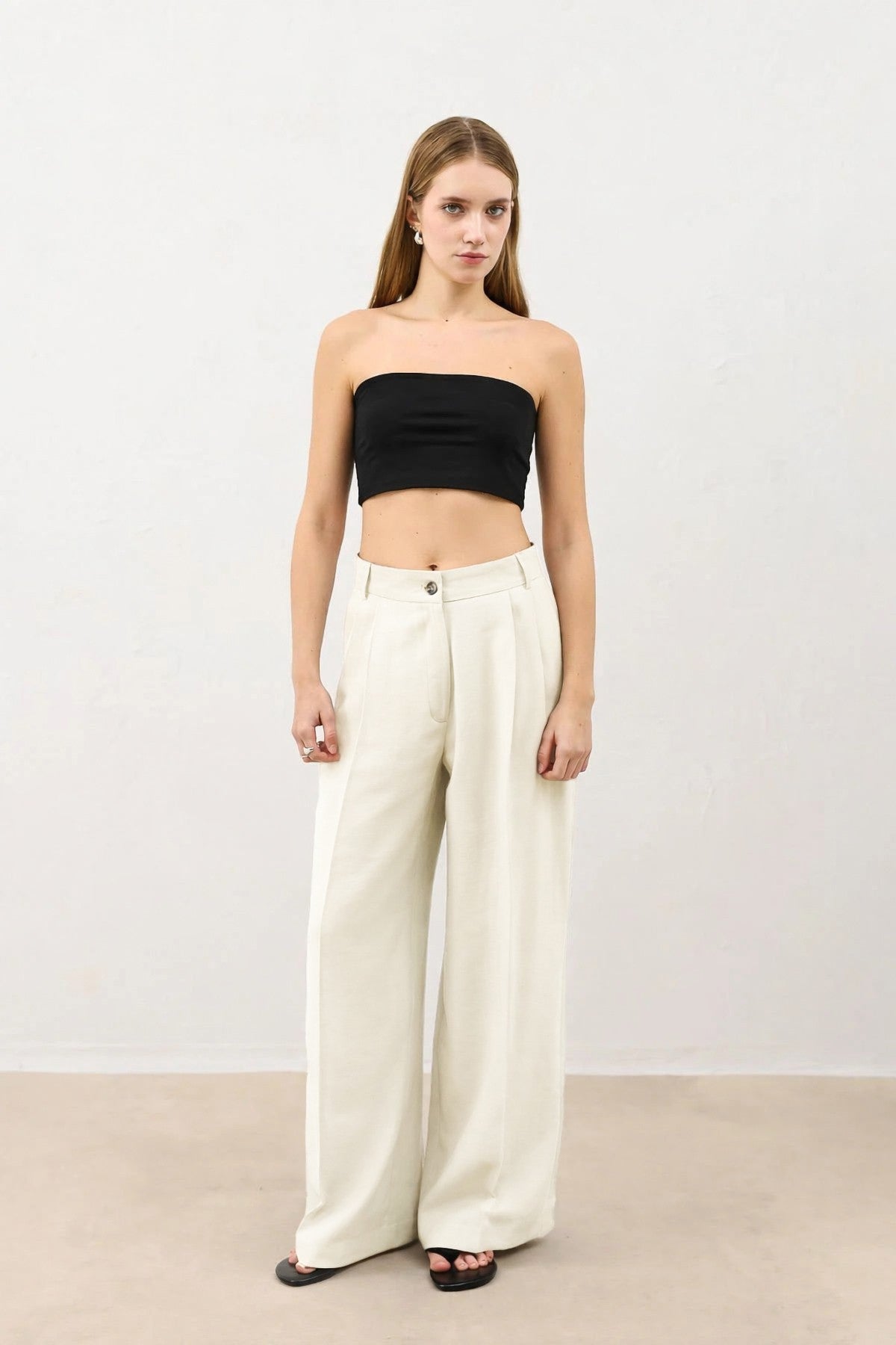 Pleated Palazzo Women's Pants
