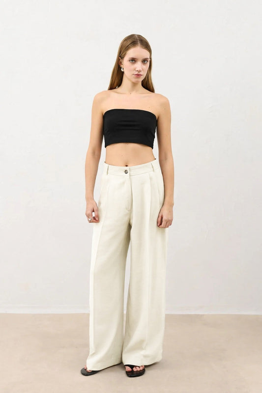 Pleated Palazzo Women's Pants