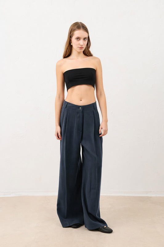 Pleated Palazzo Women's Pants