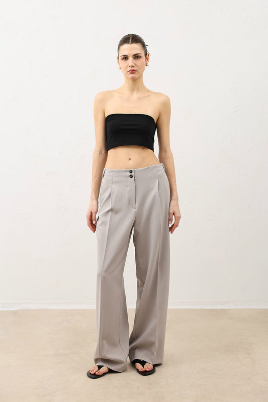 Antioch Pens Women's Wide-Leg Pants with Detailed Design