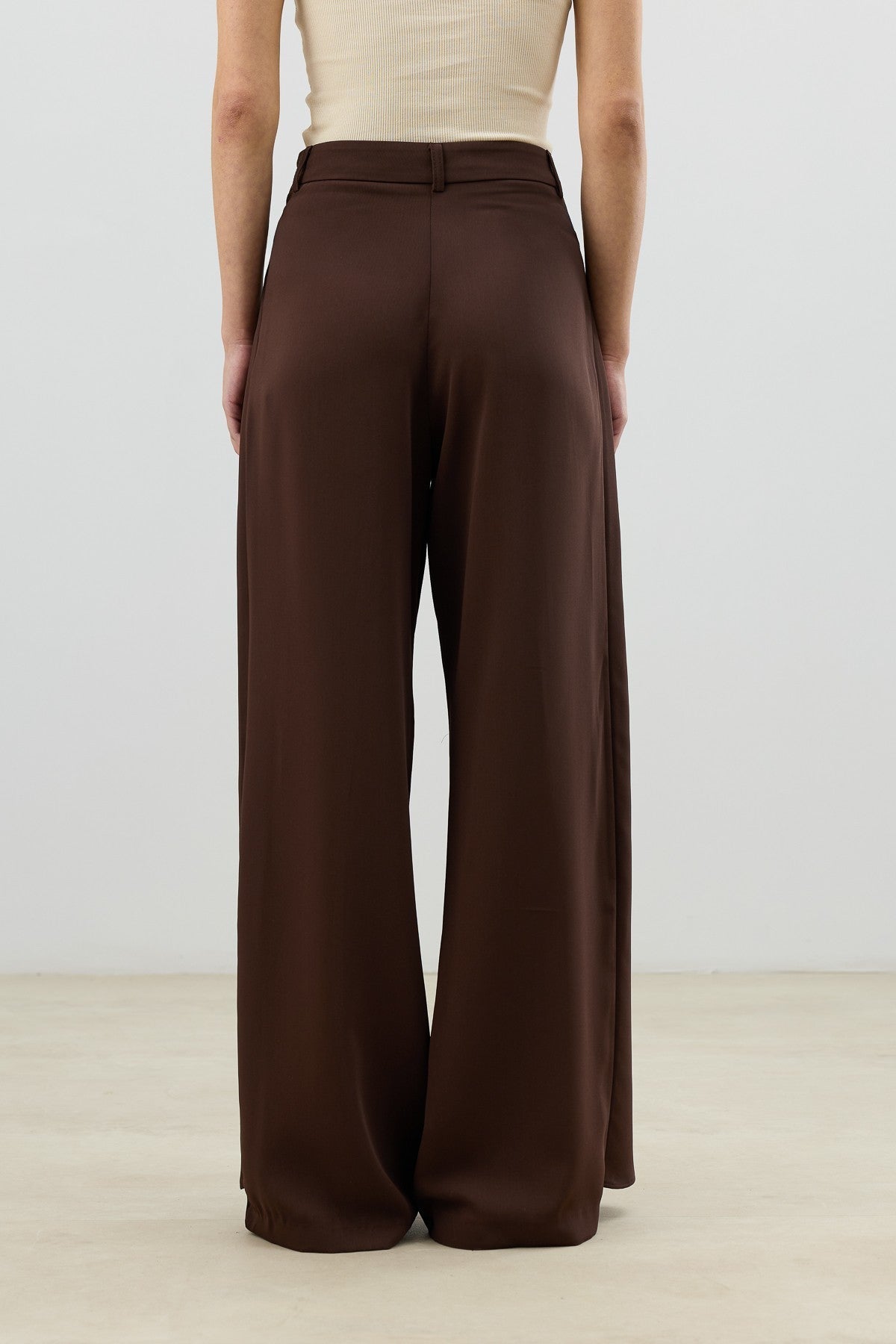 Antioch Women's Pants with Double Pleats and Side Zipper