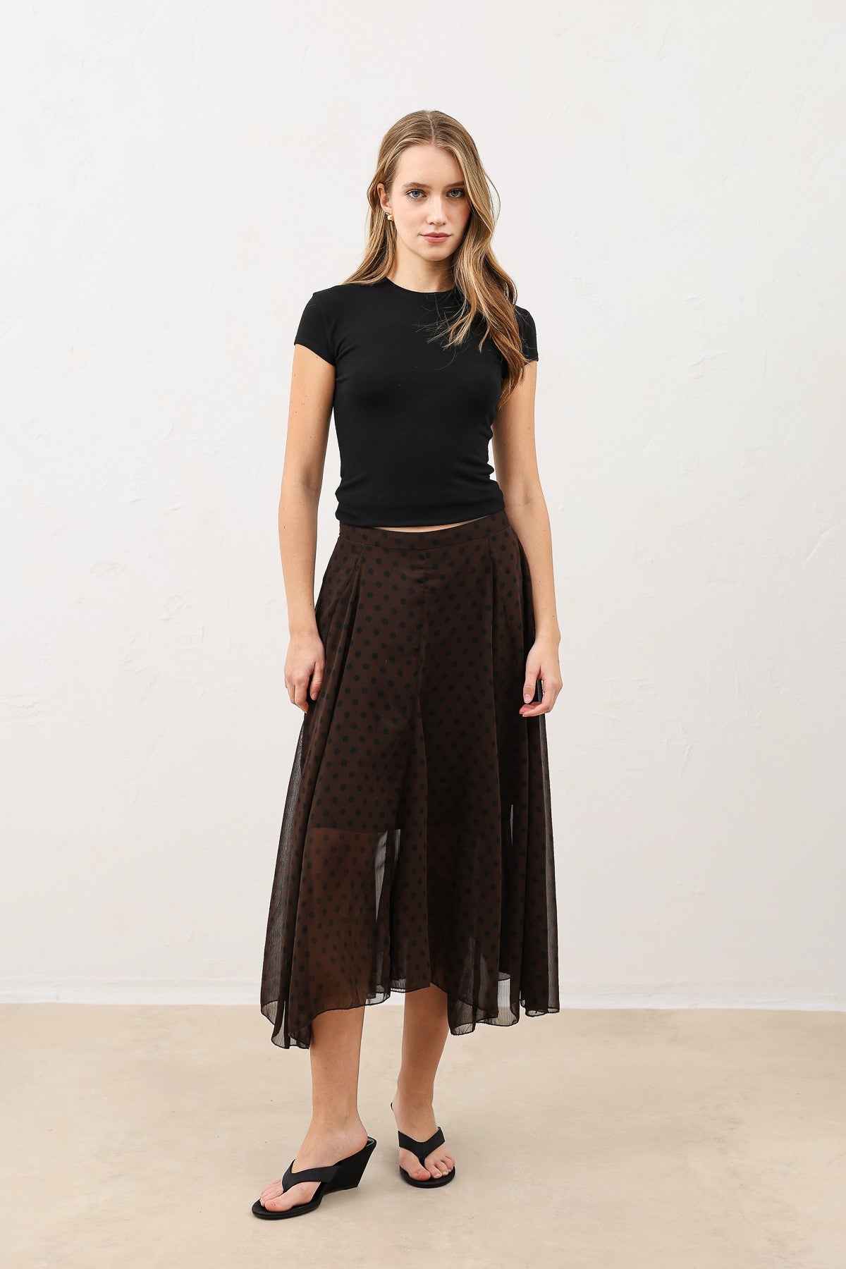 Antioch Polka-Dot Women's Midi Skirt
