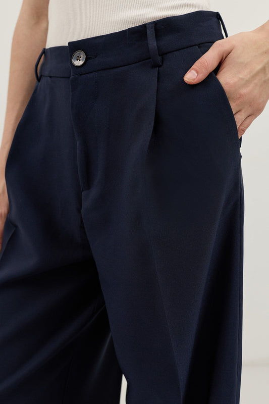Antioch Wide-Leg Pleated Pants