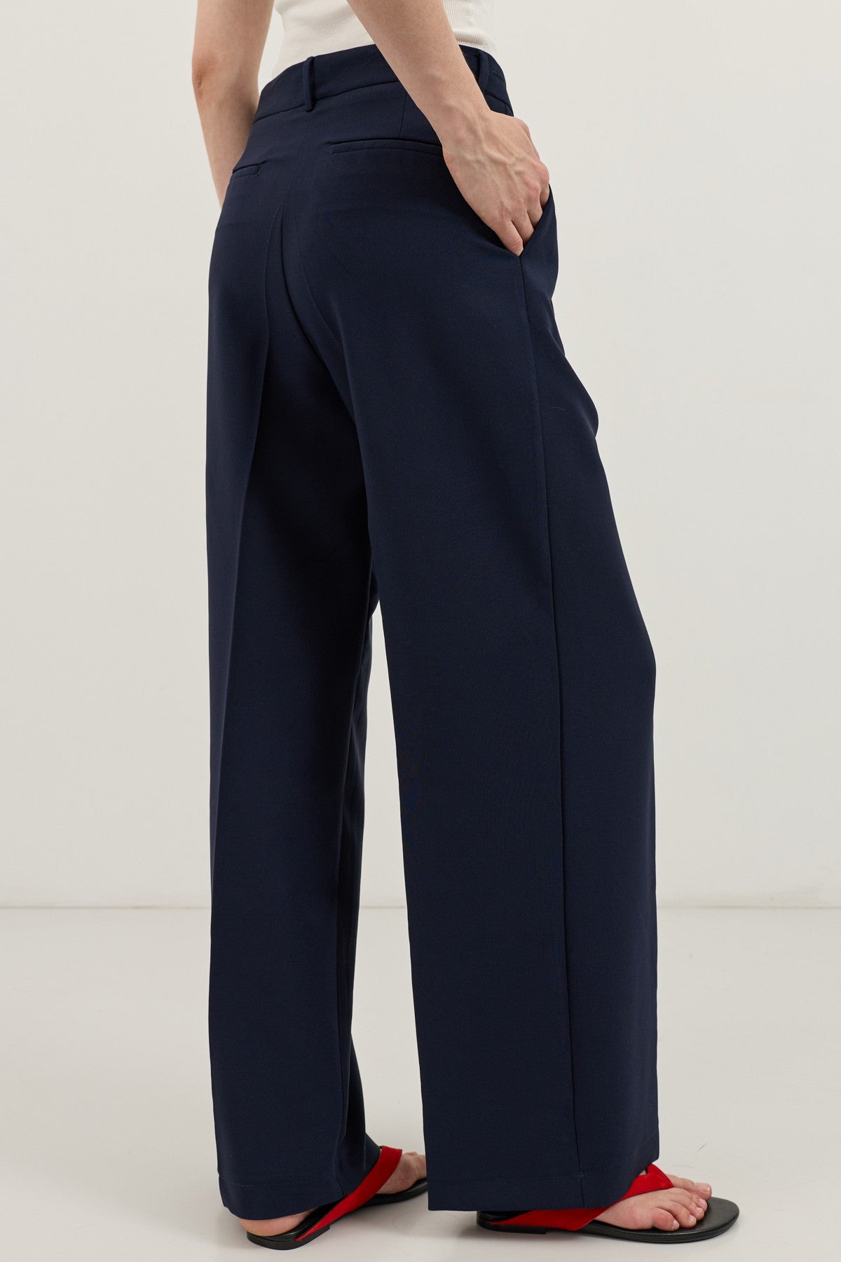 Antioch Wide-Leg Pleated Pants