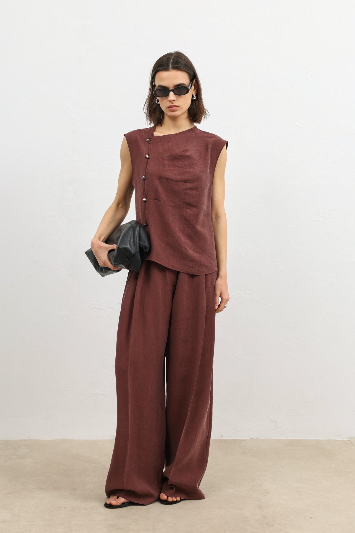 Women's Wide-Leg Pants with Lyocell Blend