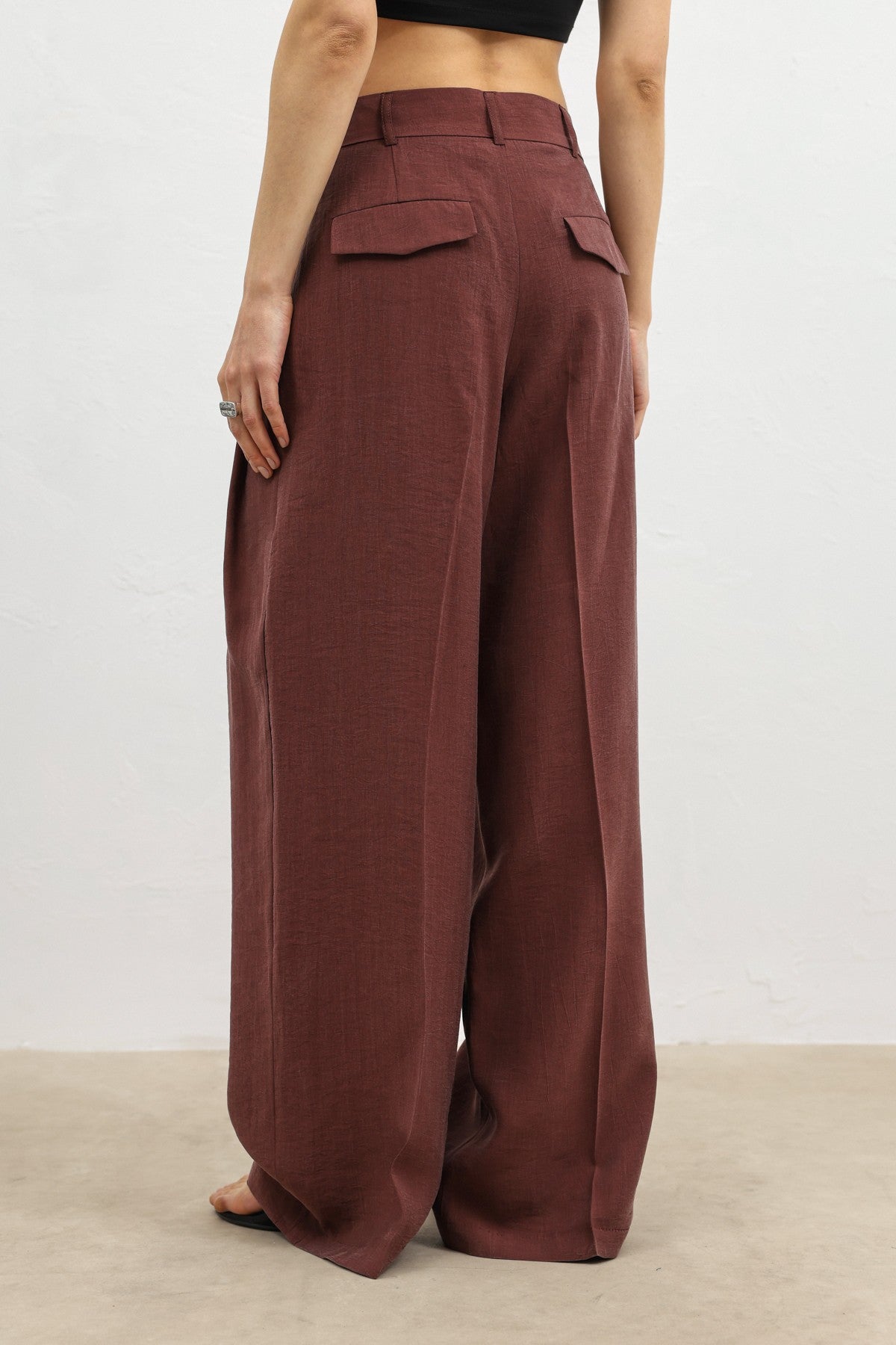 Women's Wide-Leg Pants with Lyocell Blend
