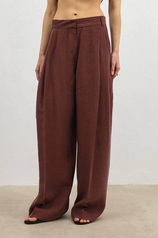 Women's Wide-Leg Pants with Lyocell Blend