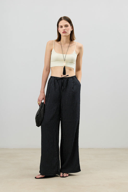 Antioch Women's Striped Pants with Modal Blend