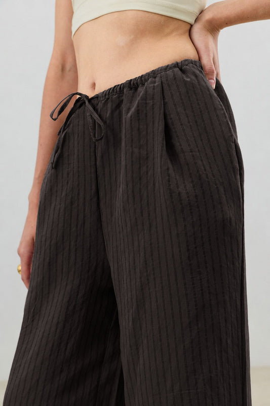 Women's Striped Pants with Modal Blend