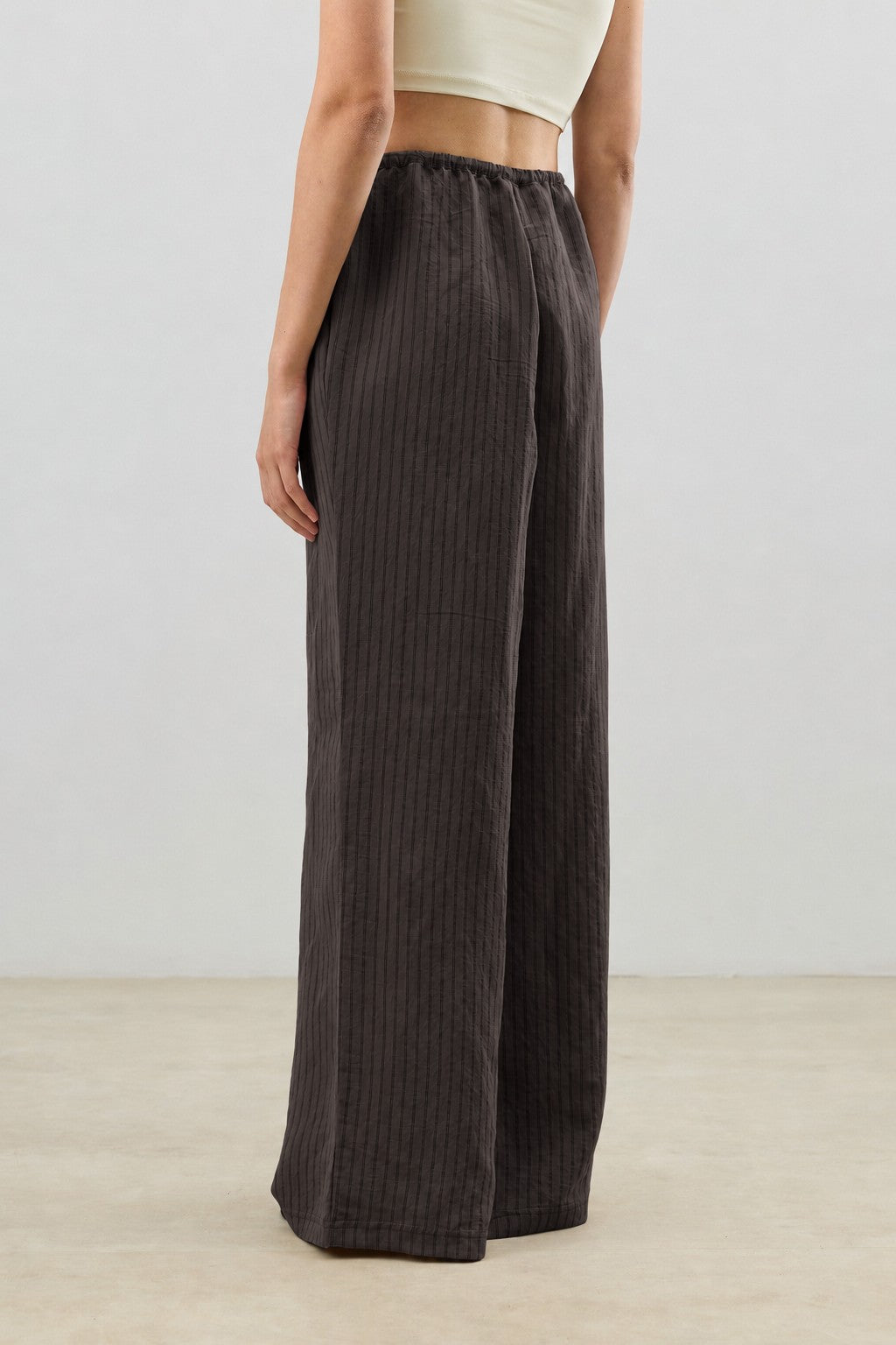 Women's Striped Pants with Modal Blend