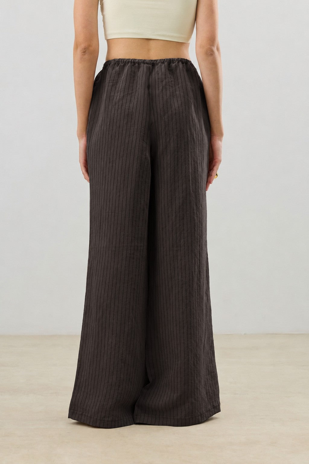 Women's Striped Pants with Modal Blend