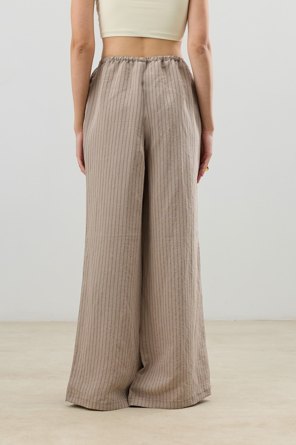 Women's Striped Pants with Modal Blend
