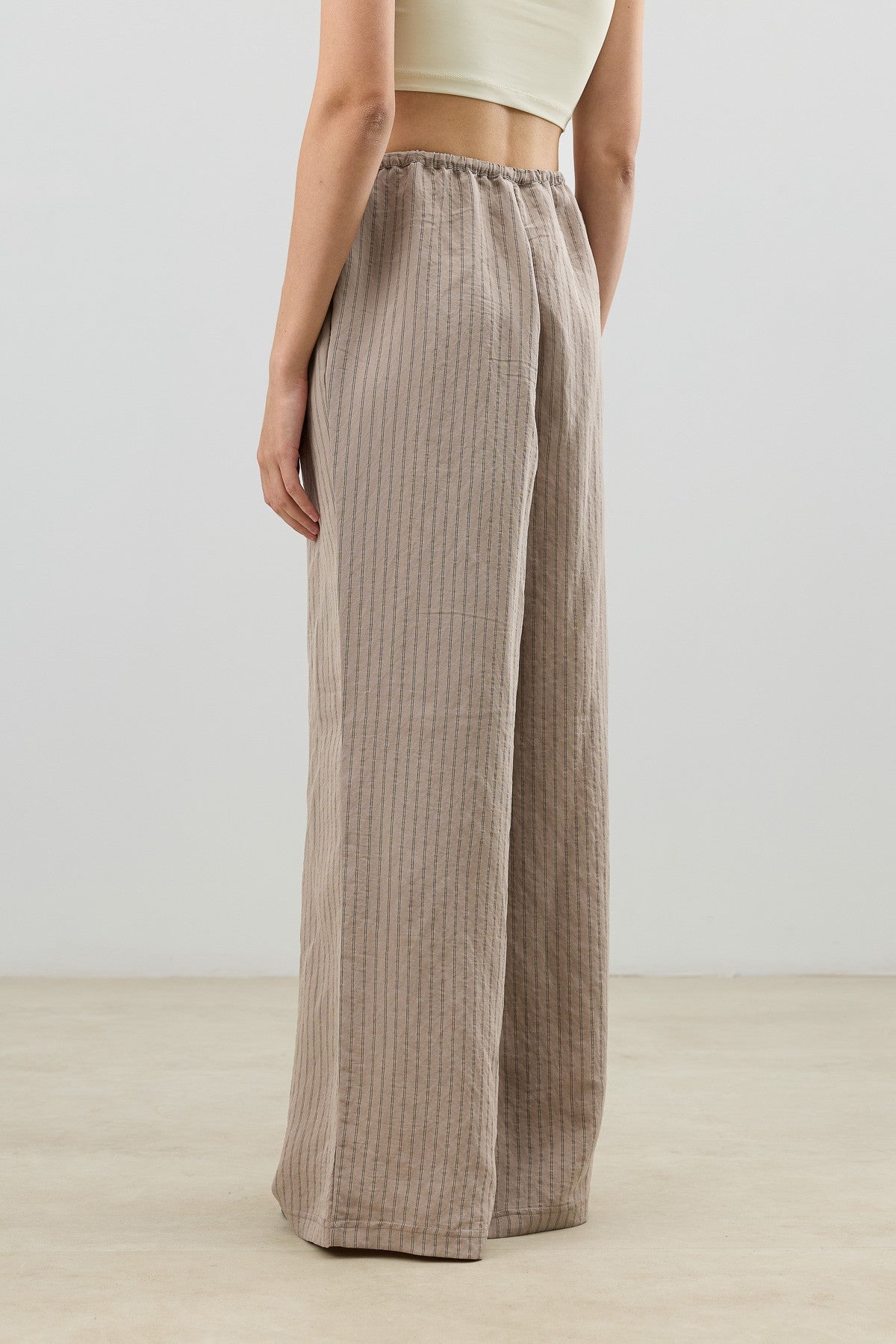 Women's Striped Pants with Modal Blend