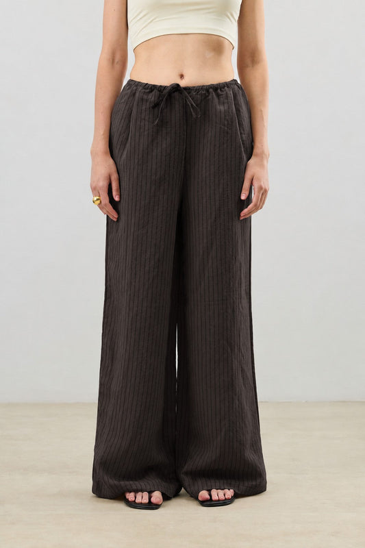 Women's Striped Pants with Modal Blend