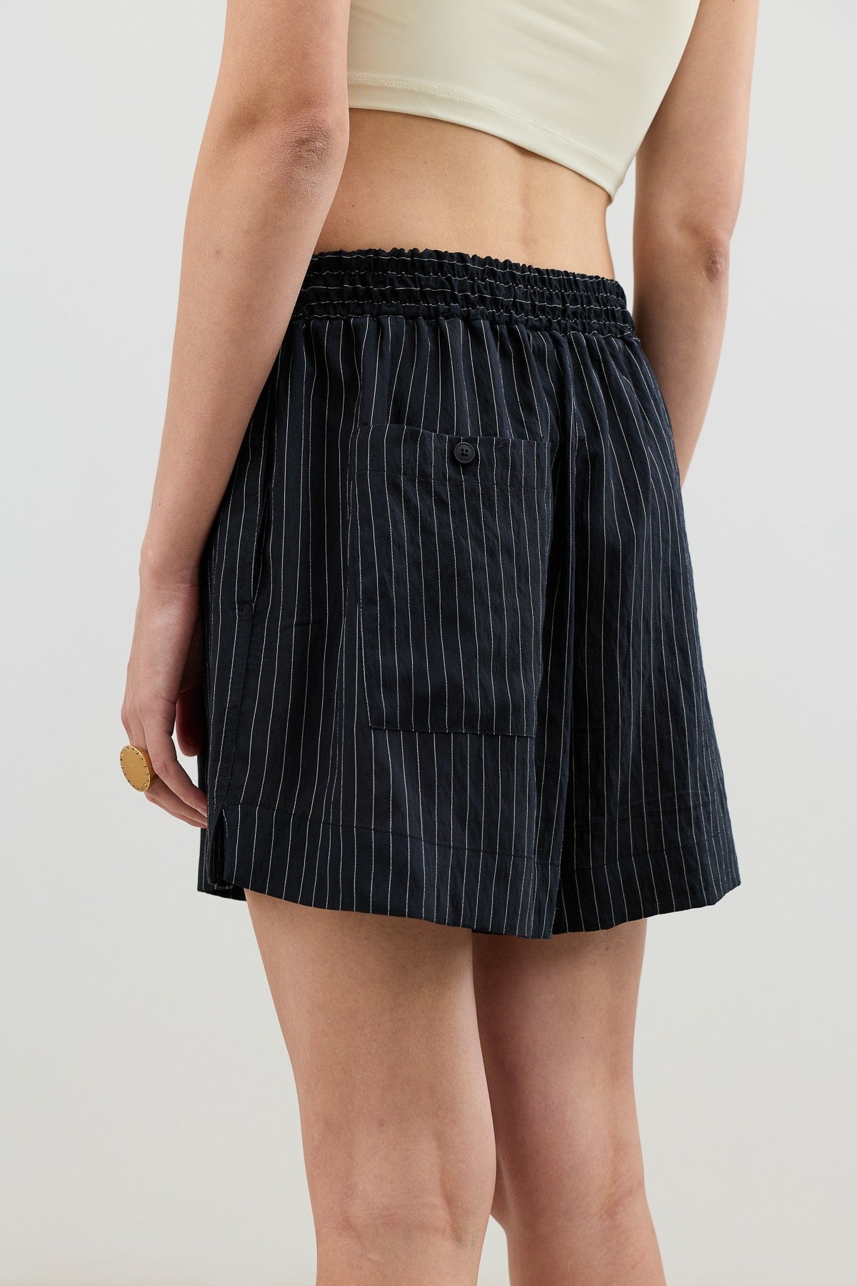 Antioch Women's Striped Shorts with a Modal Blend and Elastic Waistband