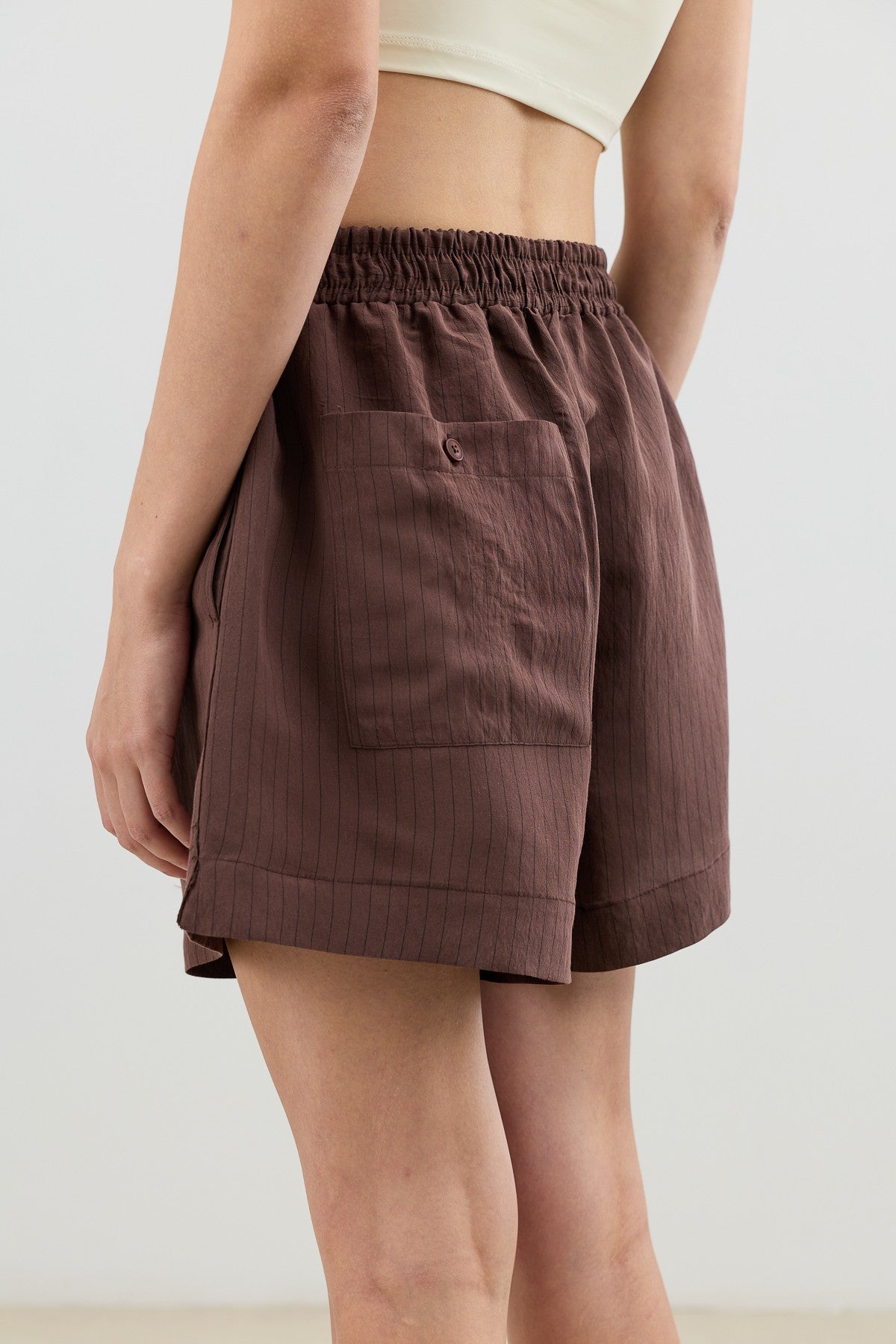 Antioch Women's Striped Shorts with a Modal Blend and Elastic Waistband