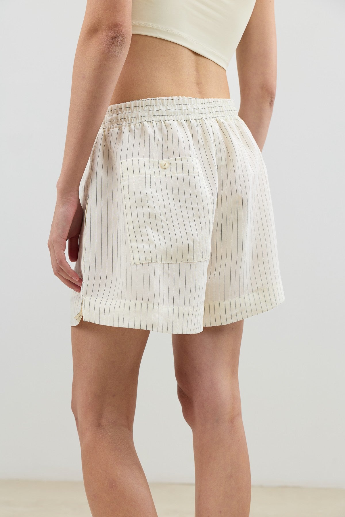 Antioch Women's Striped Shorts with a Modal Blend and Elastic Waistband