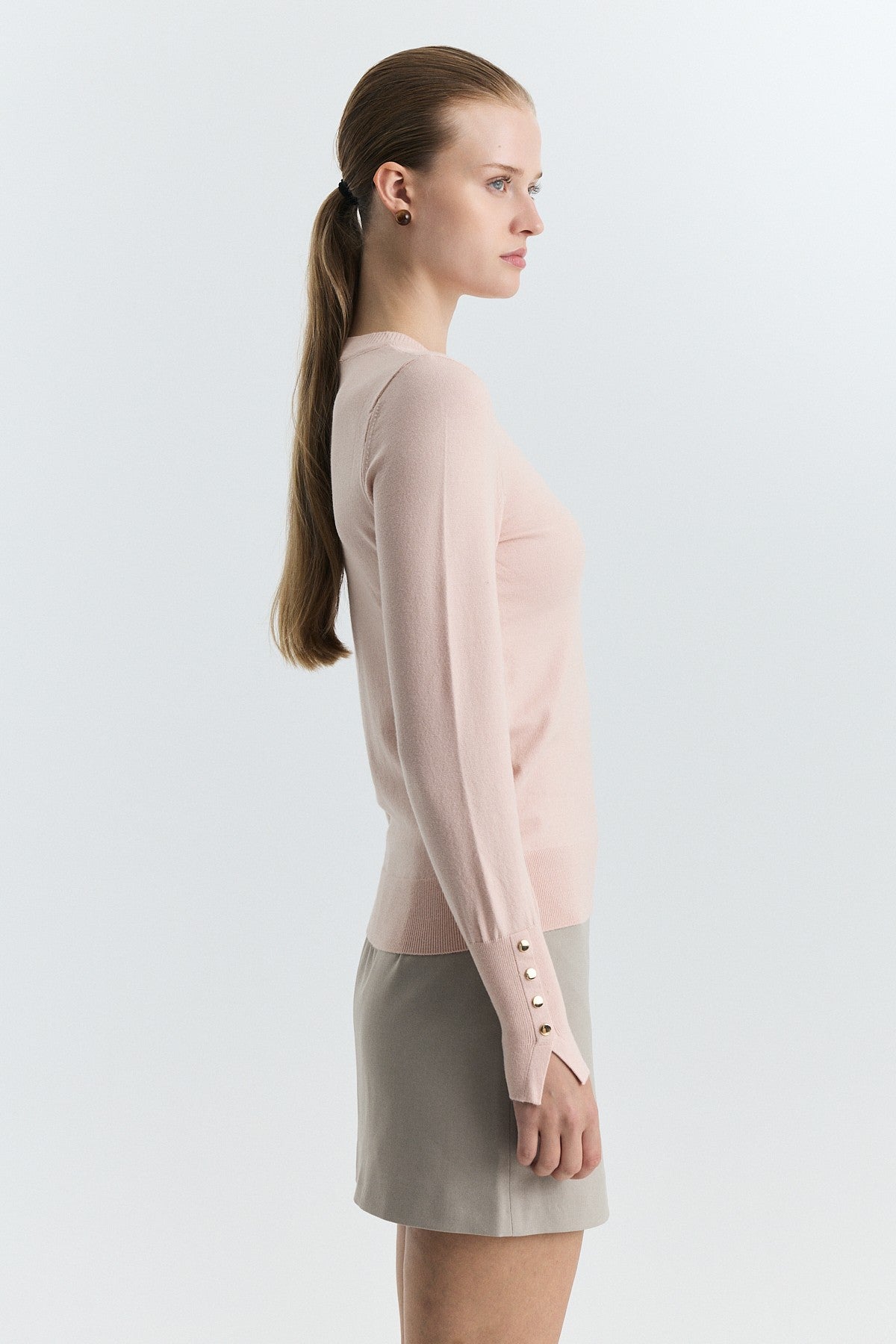 Basic Solid-Color Knit Sweater