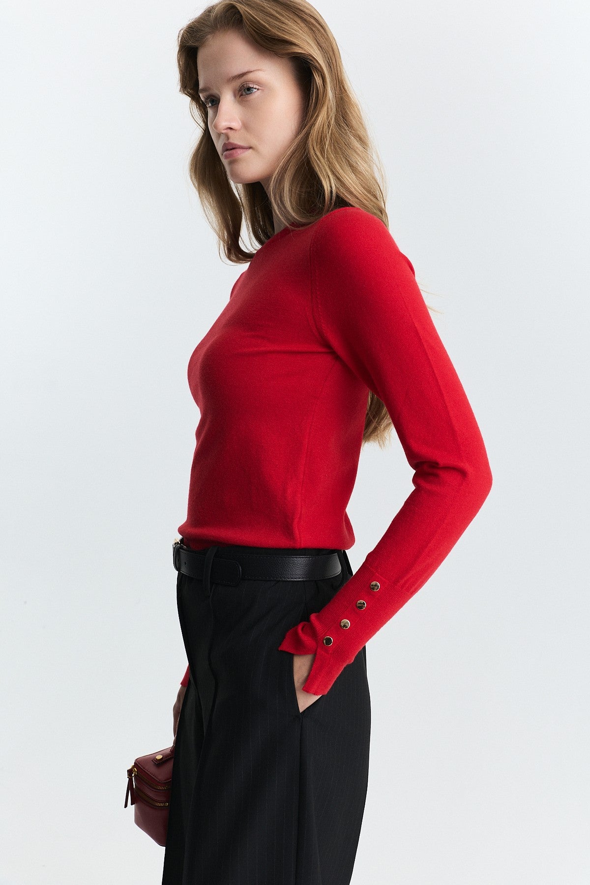 Basic Solid-Color Knit Sweater