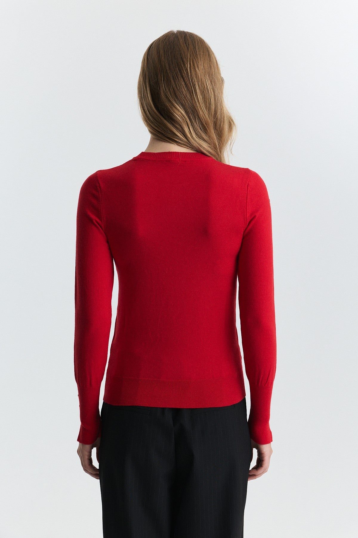 Basic Solid-Color Knit Sweater