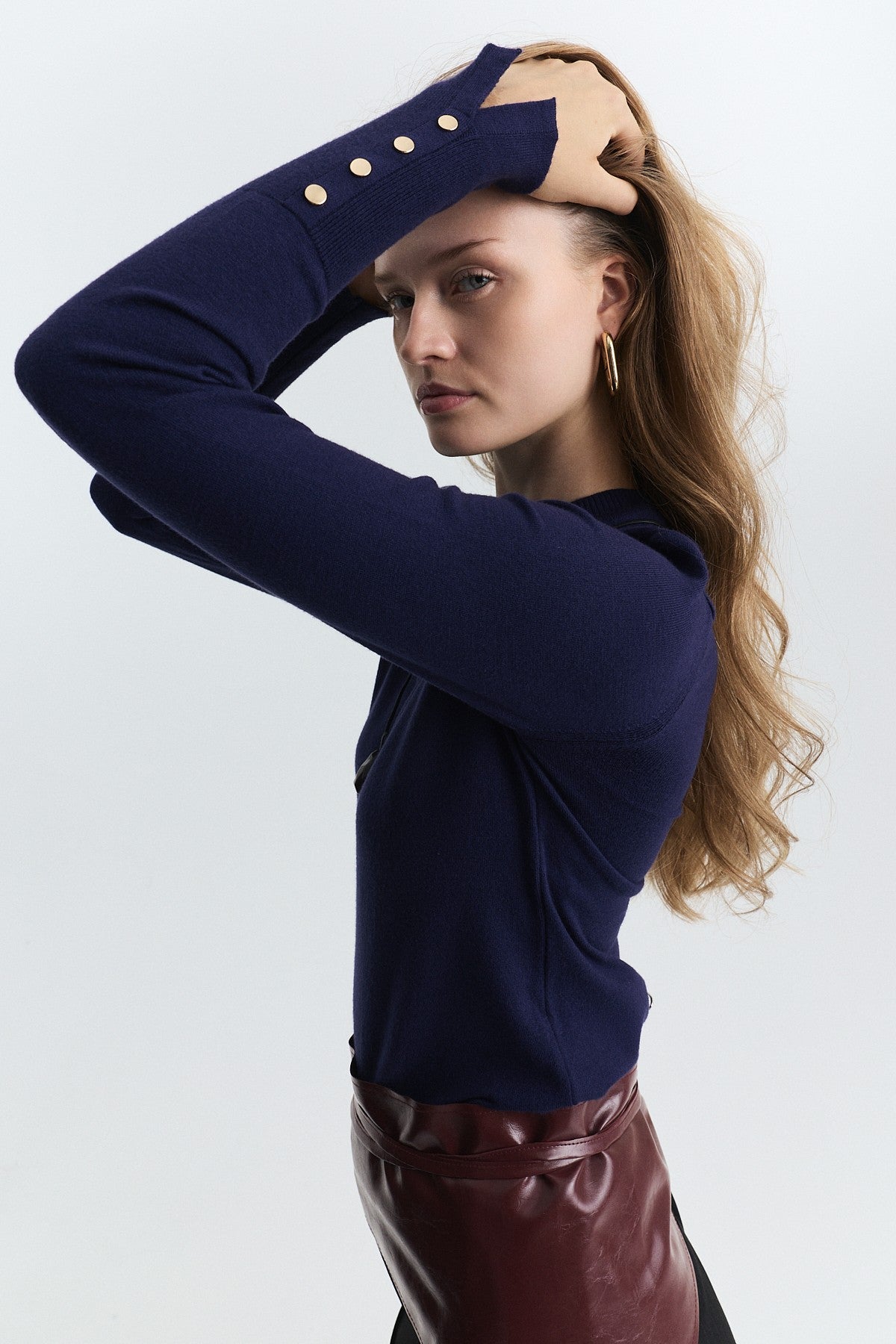 Basic Solid-Color Knit Sweater