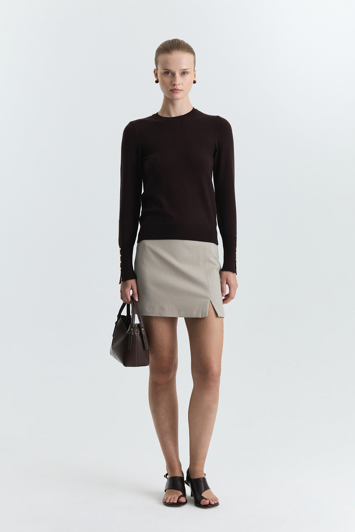 Basic Solid-Color Knit Sweater