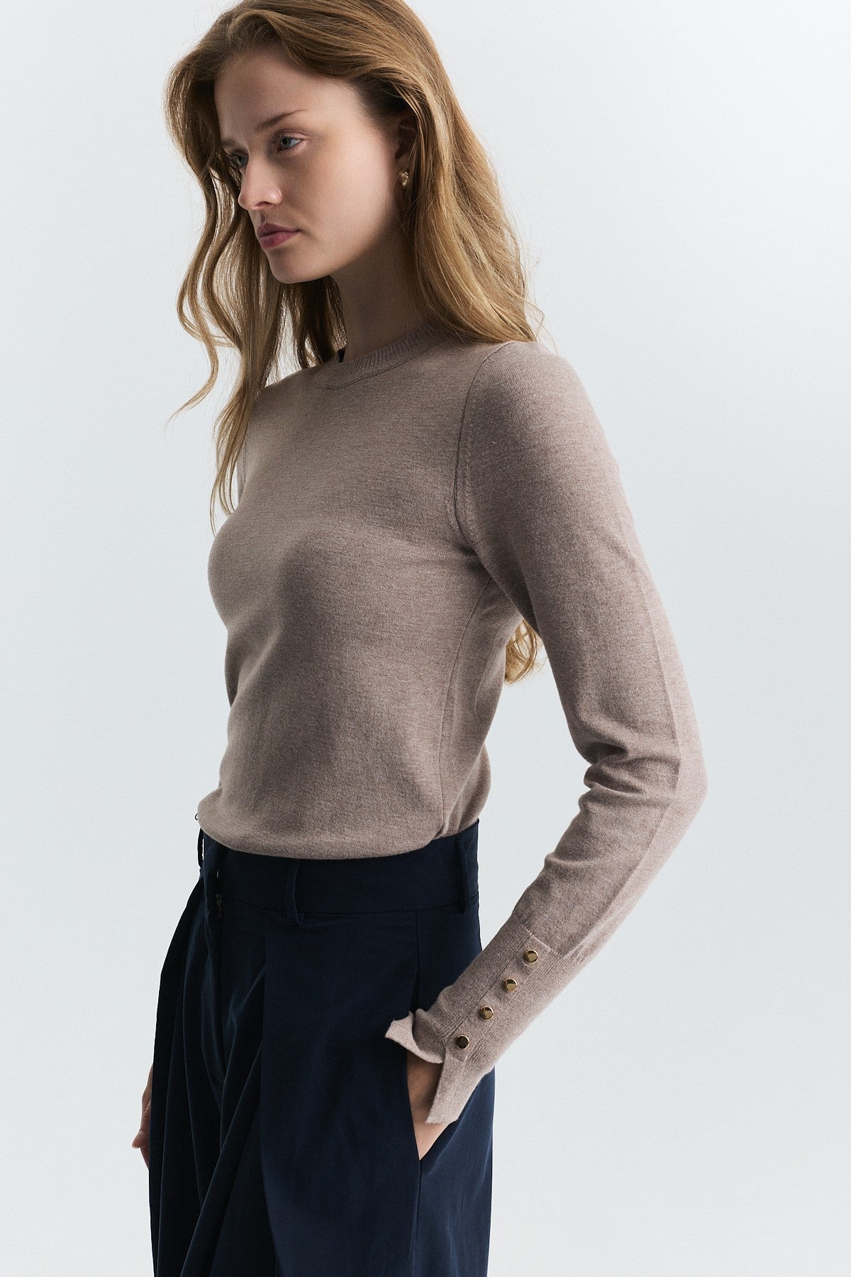 Basic Solid-Color Knit Sweater