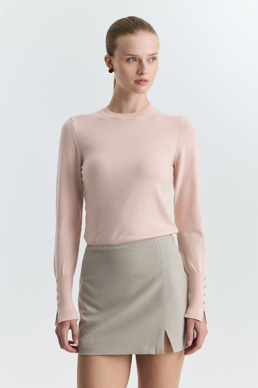 Basic Solid-Color Knit Sweater