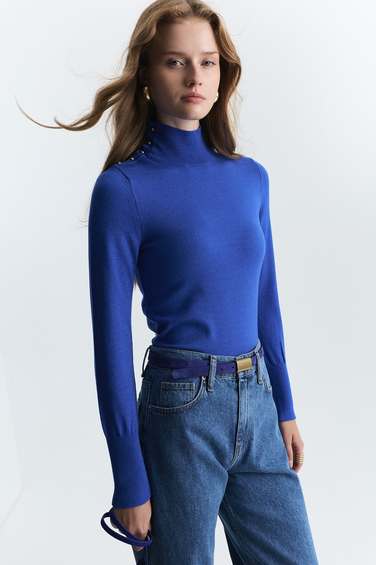 Button-Up Knit Sweater