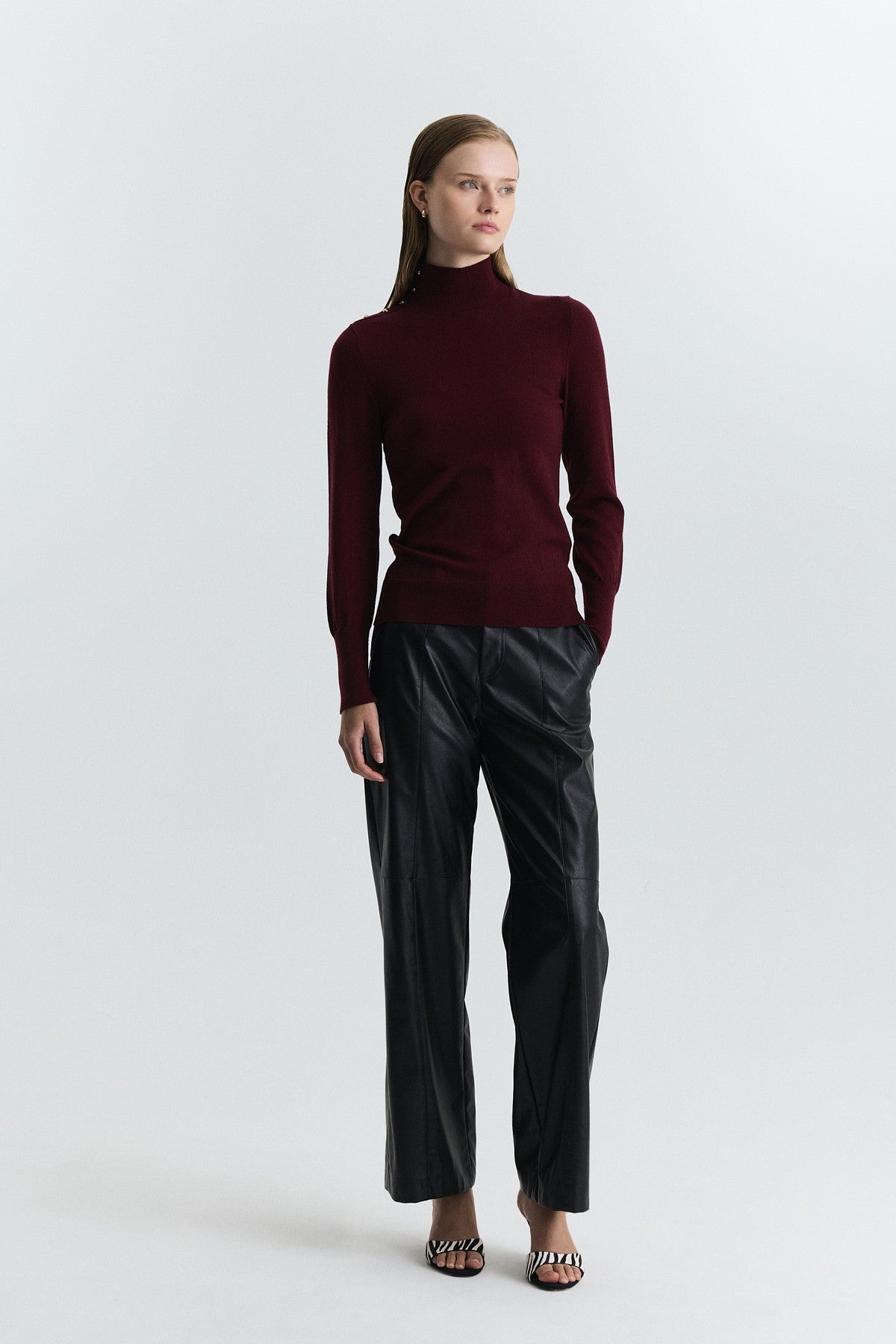 Button-Up Knit Sweater