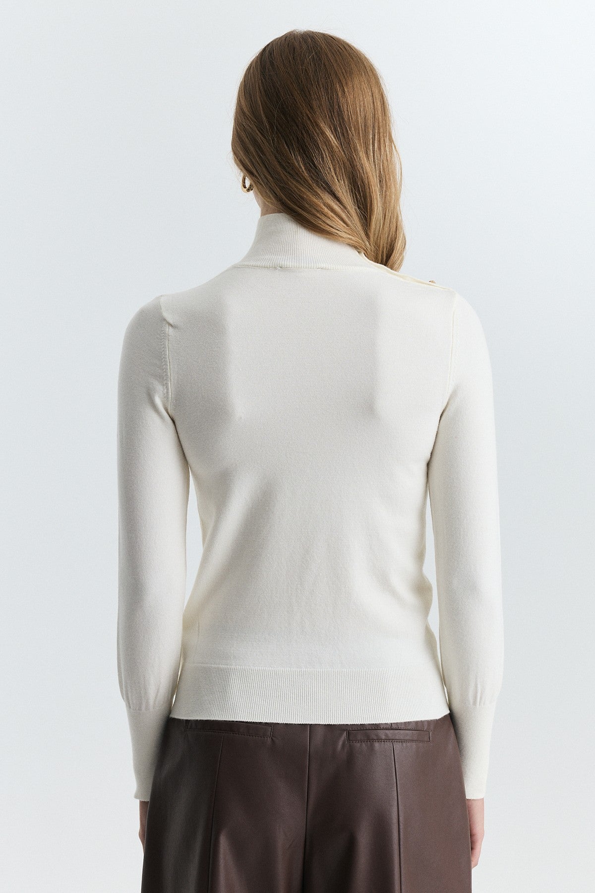 Button-Up Knit Sweater