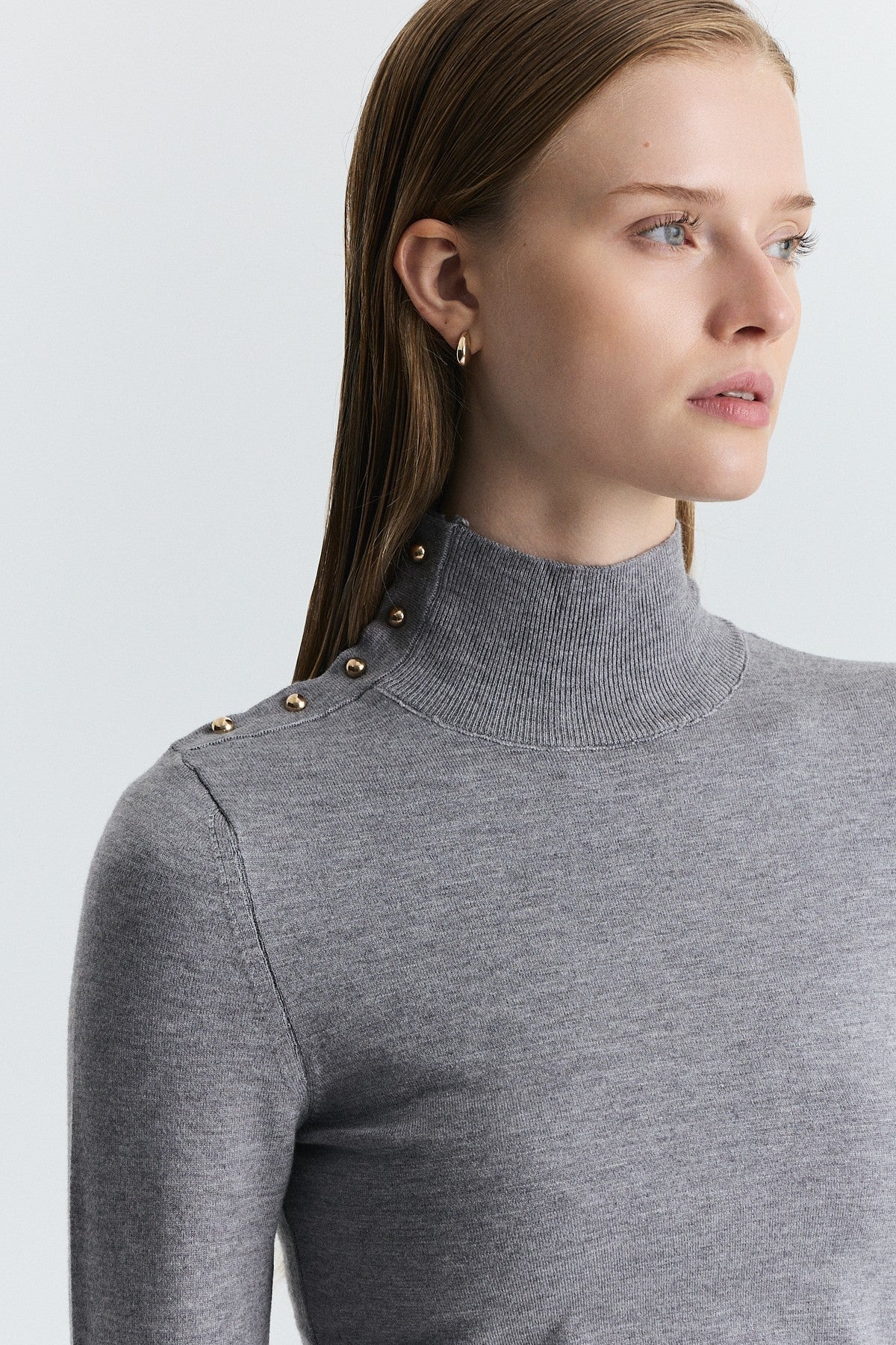 Button-Up Knit Sweater