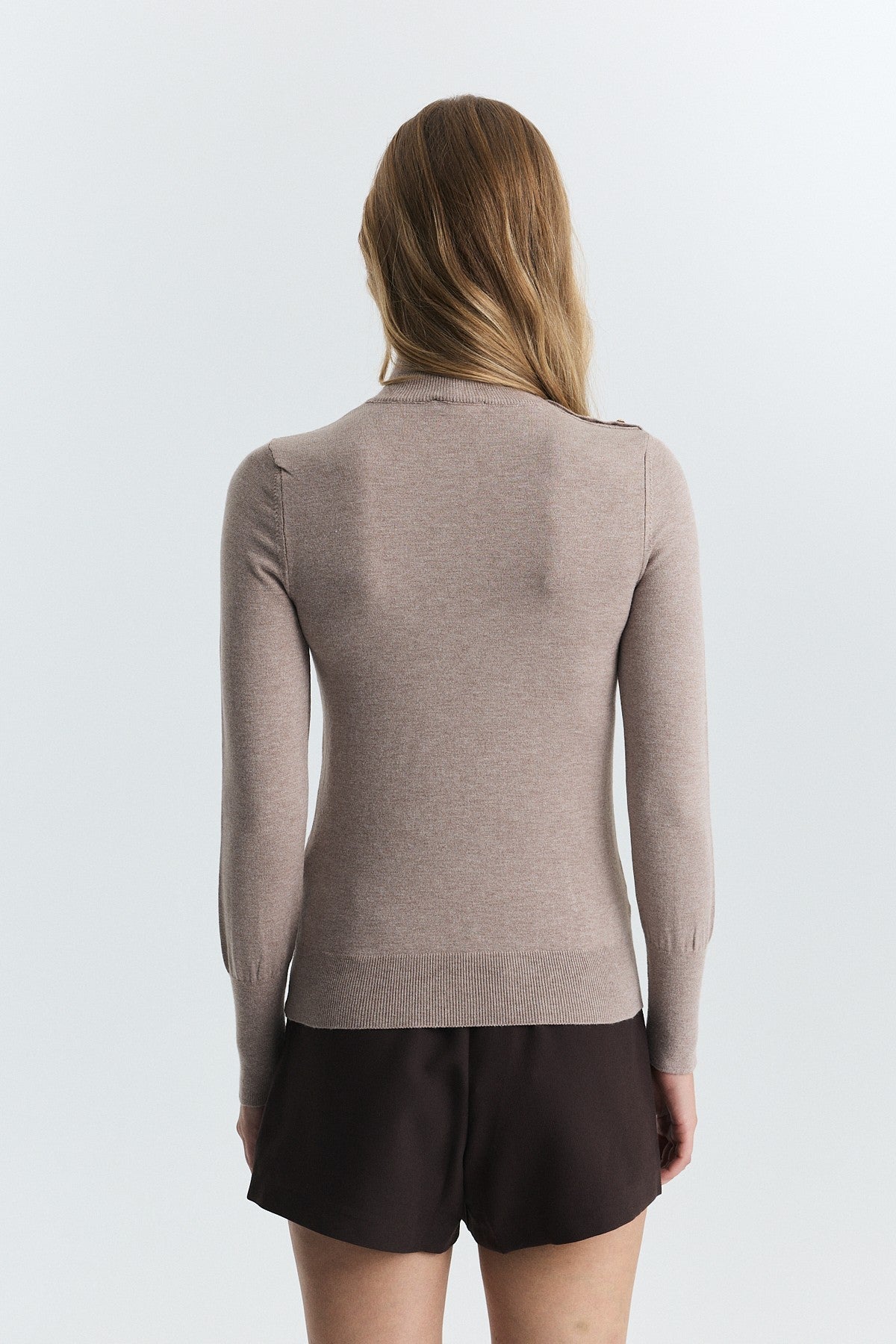 Button-Up Knit Sweater