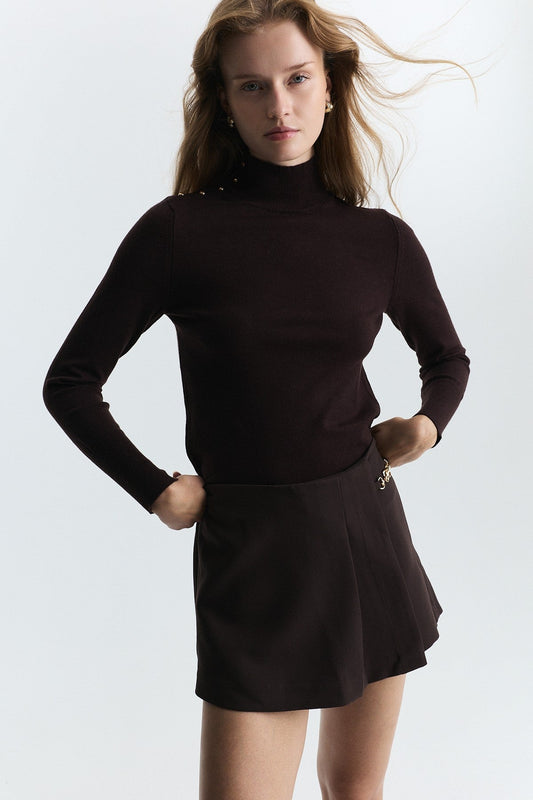 Button-Up Knit Sweater