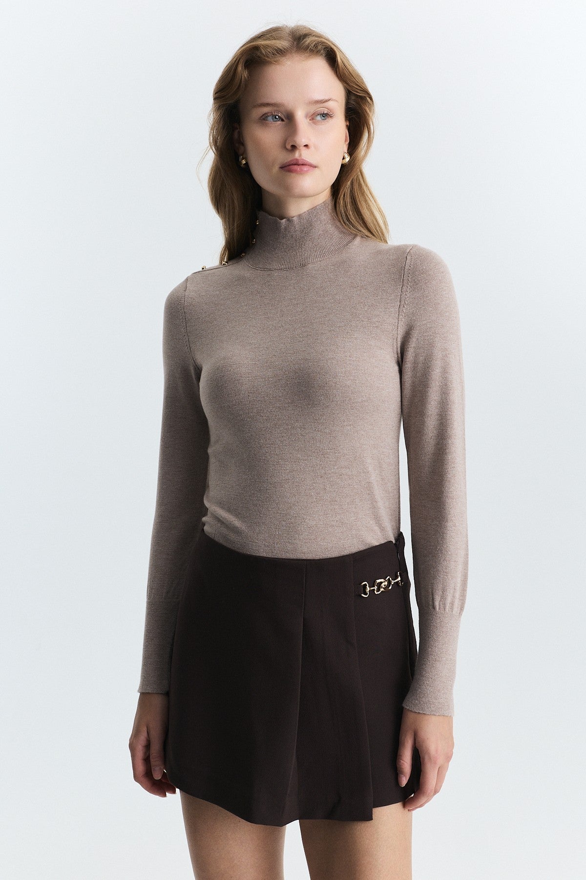 Button-Up Knit Sweater