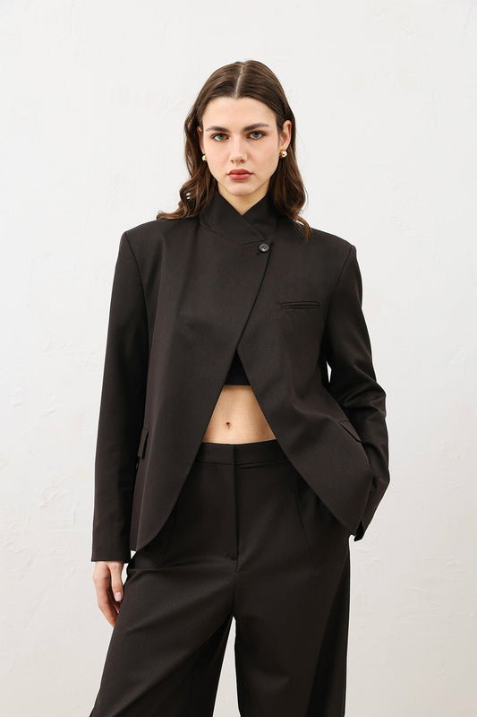 Antioch Stand-Up Collar Women's Blazer Jacket
