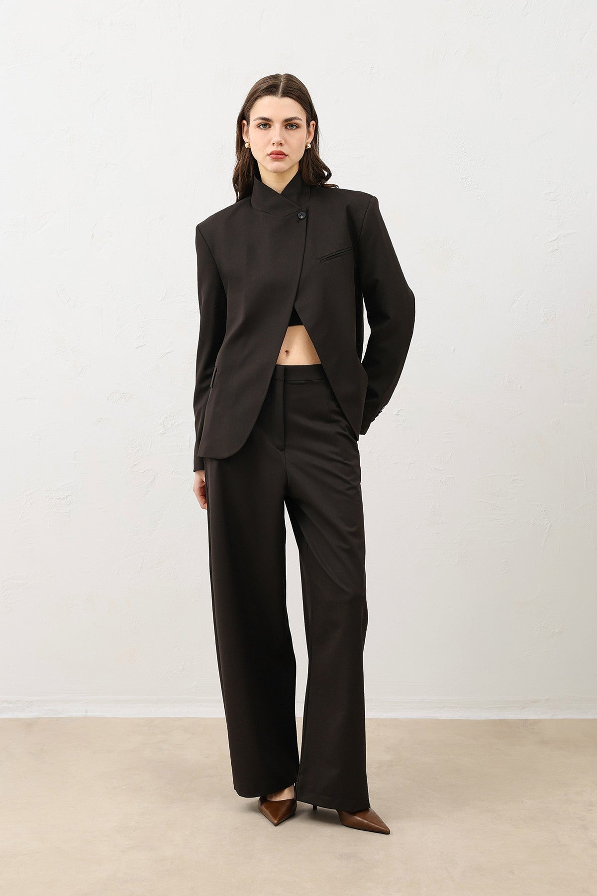Antioch Stand-Up Collar Women's Blazer Jacket