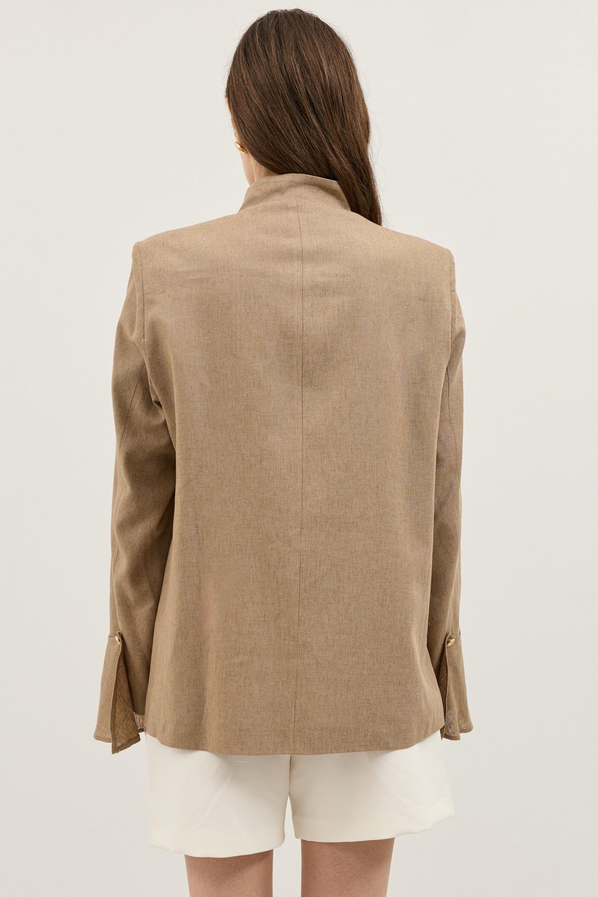 Women's Blazer Jacket with Linen Blend