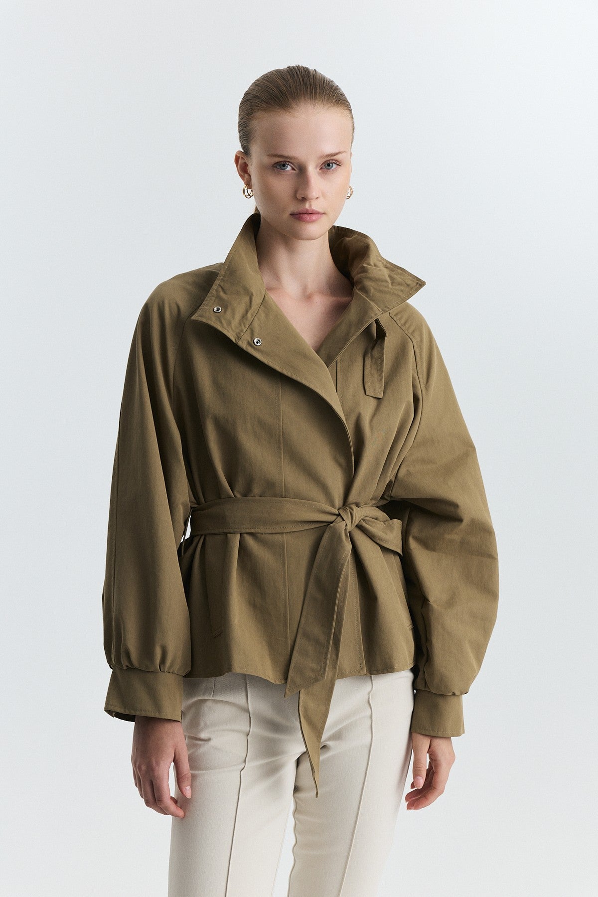 Stand-Up Collar Trench Coat