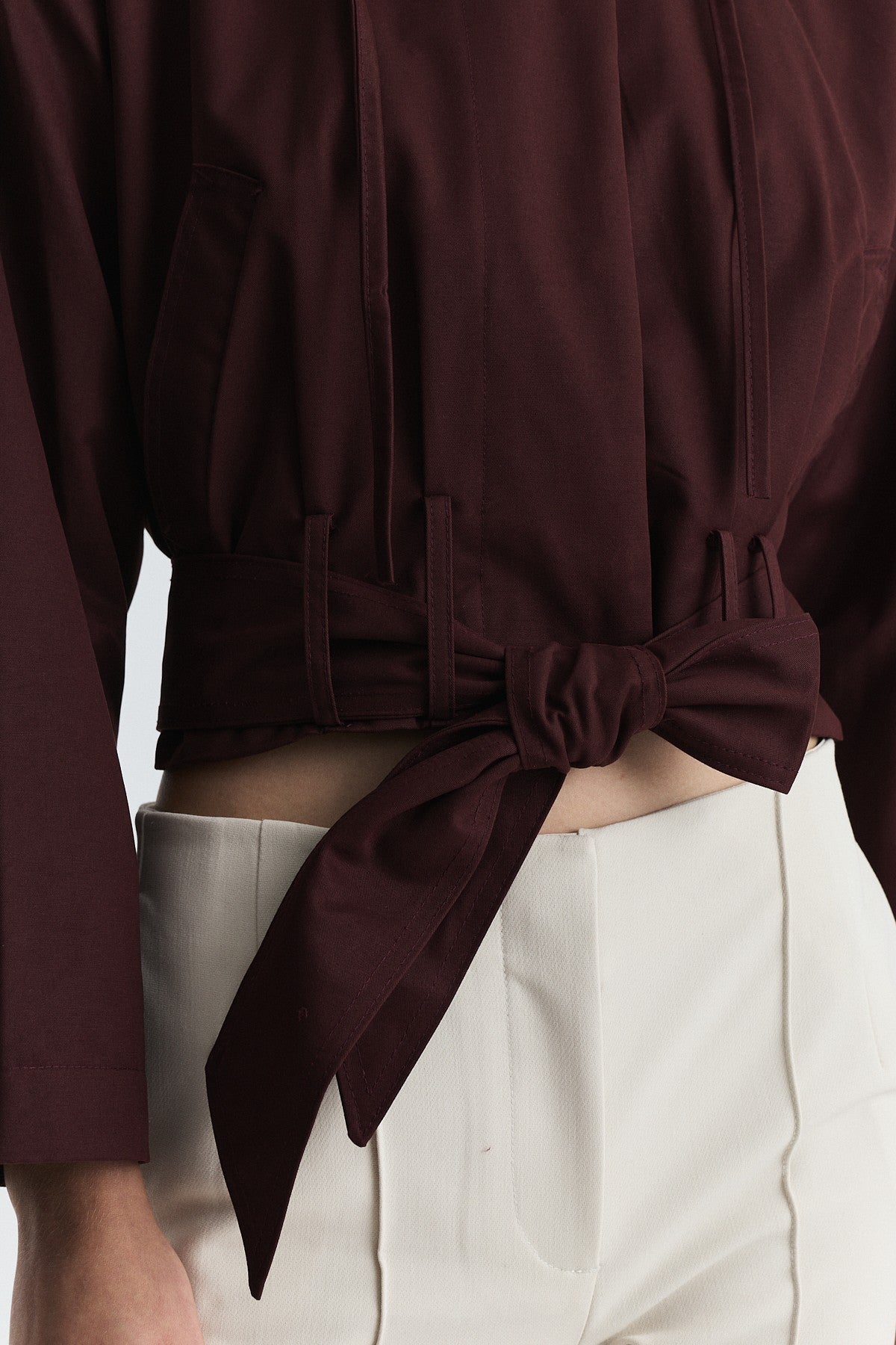 Short Trench Coat with a Belt