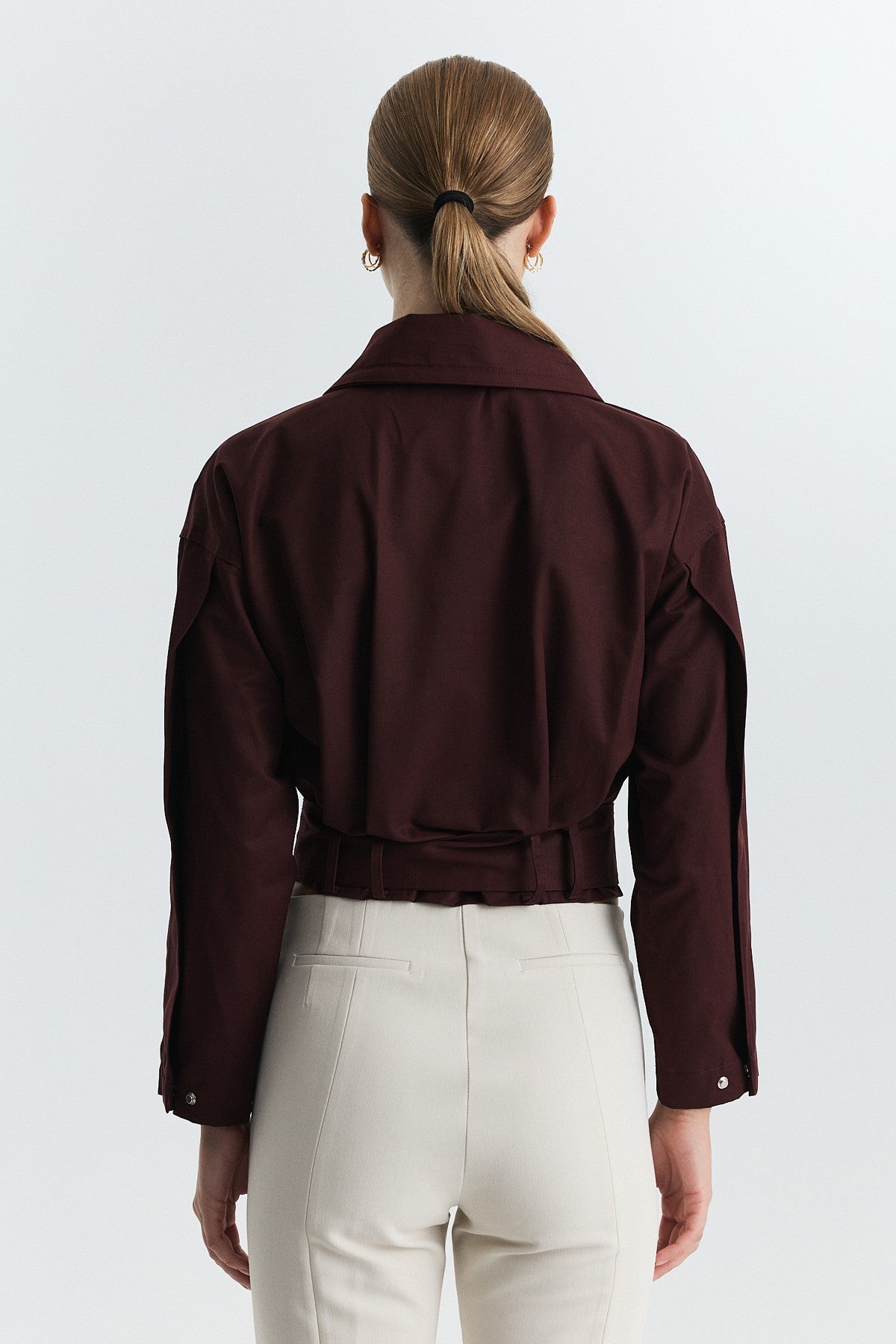 Short Trench Coat with a Belt